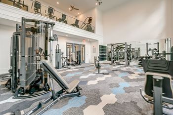 Athletic Gym equipped with Matrix Fitness Strength & Wi-Fi Connected Cardio Equipment